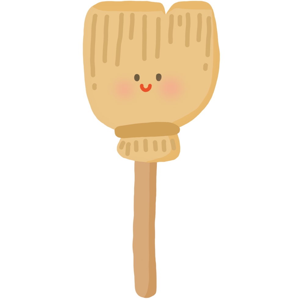 cute broom cartoon png
