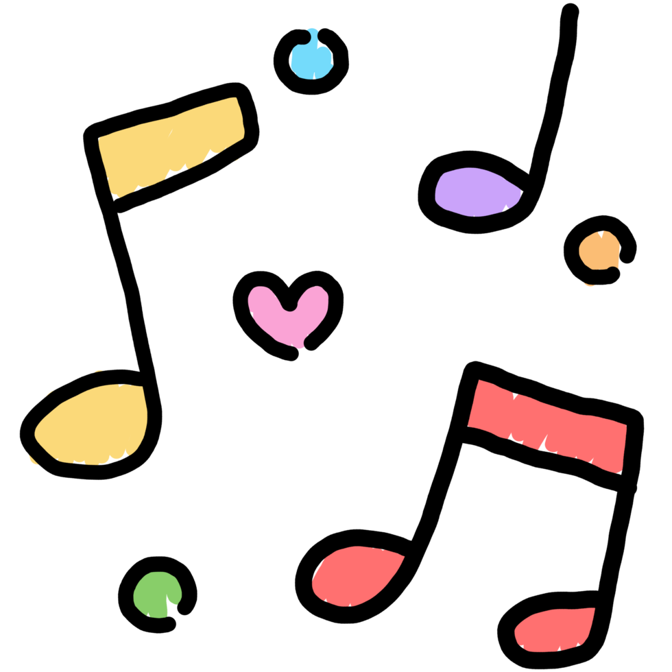 cute music notes png