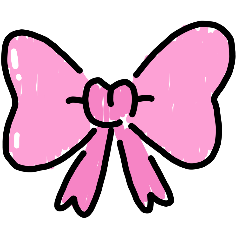 pink bow cartoon png