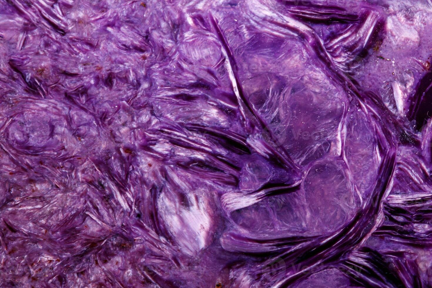 Macro stone mineral Charoite on a white background photo