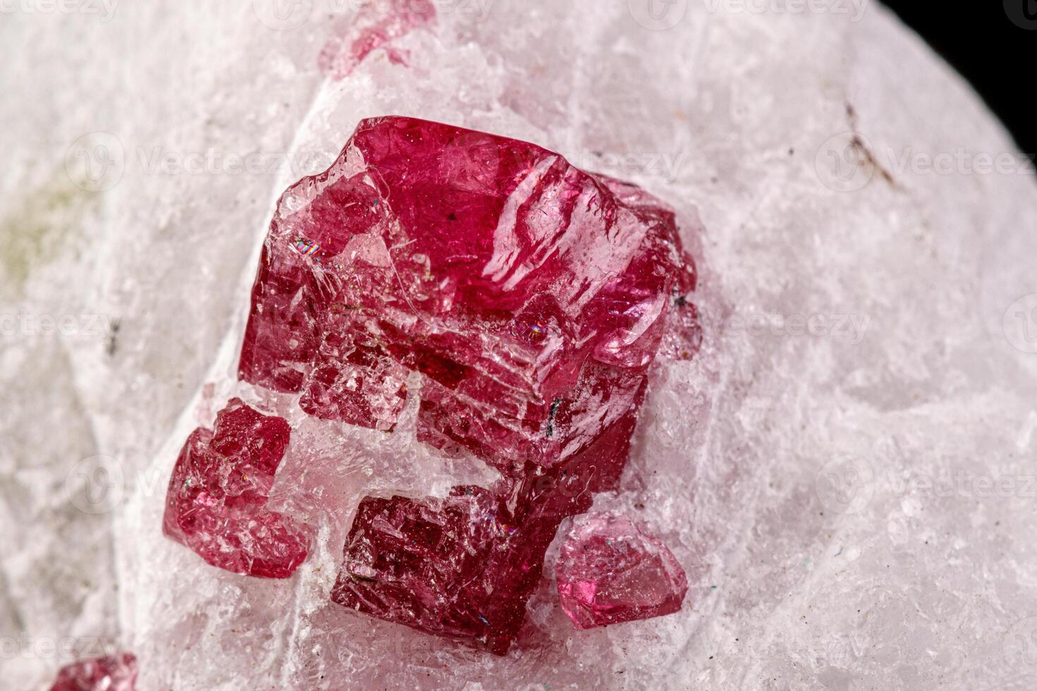 macro mineral stone spinel black background photo