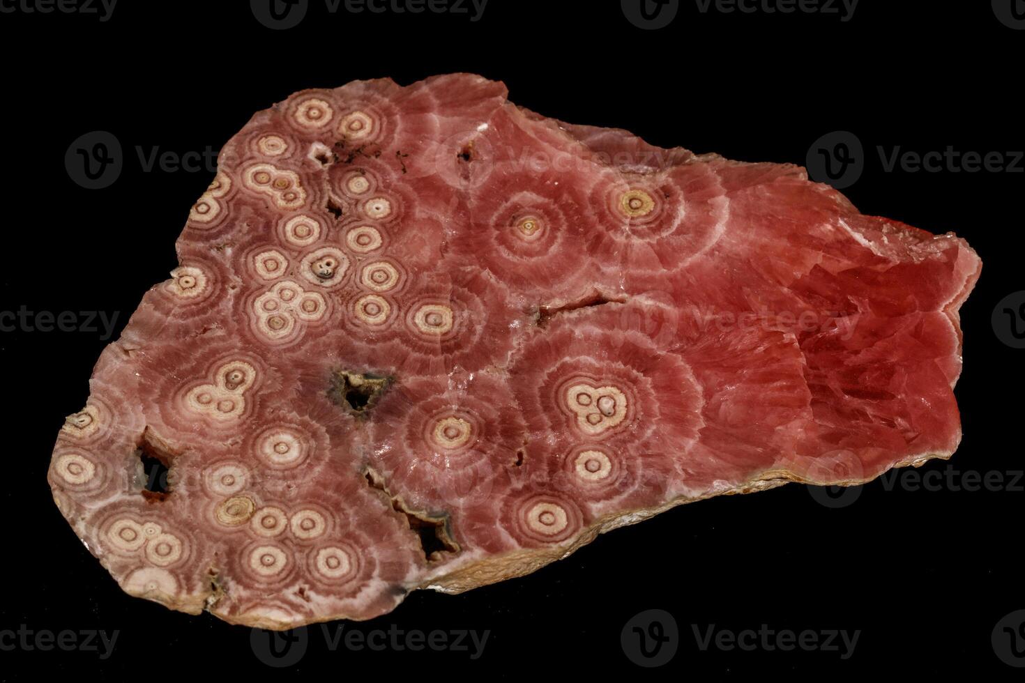 Macro stone cobalt calcite mineral on a black background photo