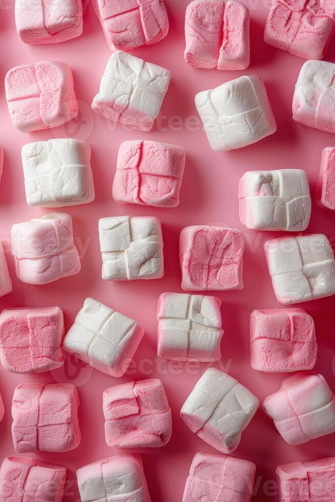 Pink and White Marshmallow Pattern photo