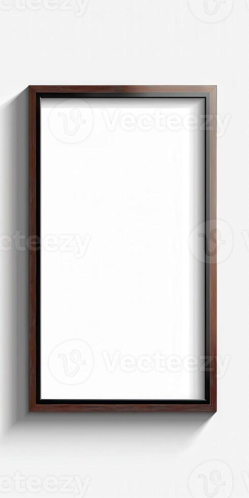 Wooden Frame on White Background photo