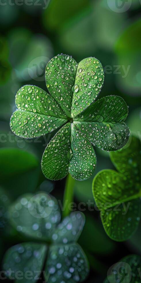 Dew Covered Shamrock photo