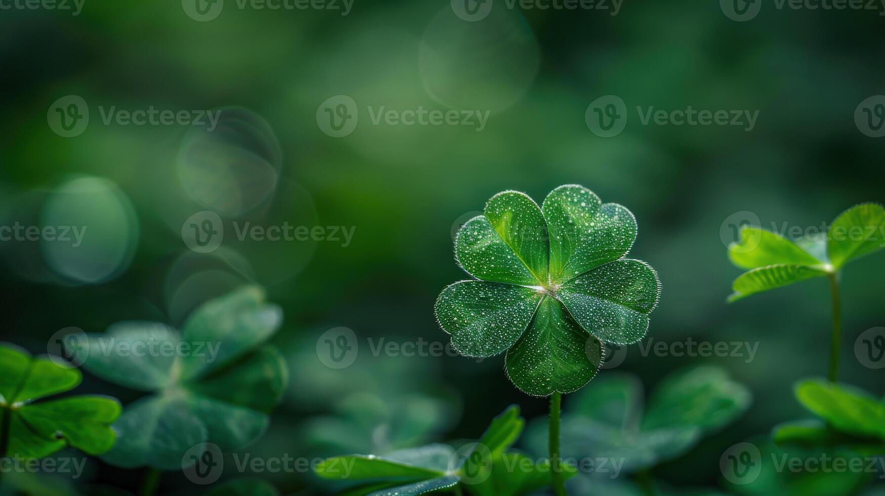 Dewy Shamrock in Green Field photo