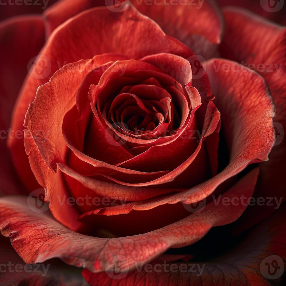Close Up of a Red Rose Flower photo