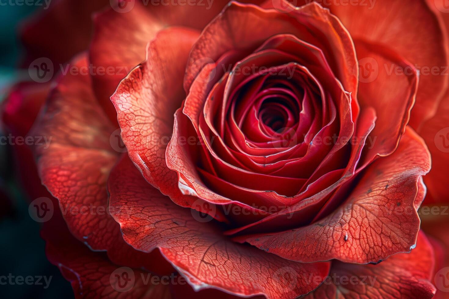 Close Up of a Red Rose Flower photo