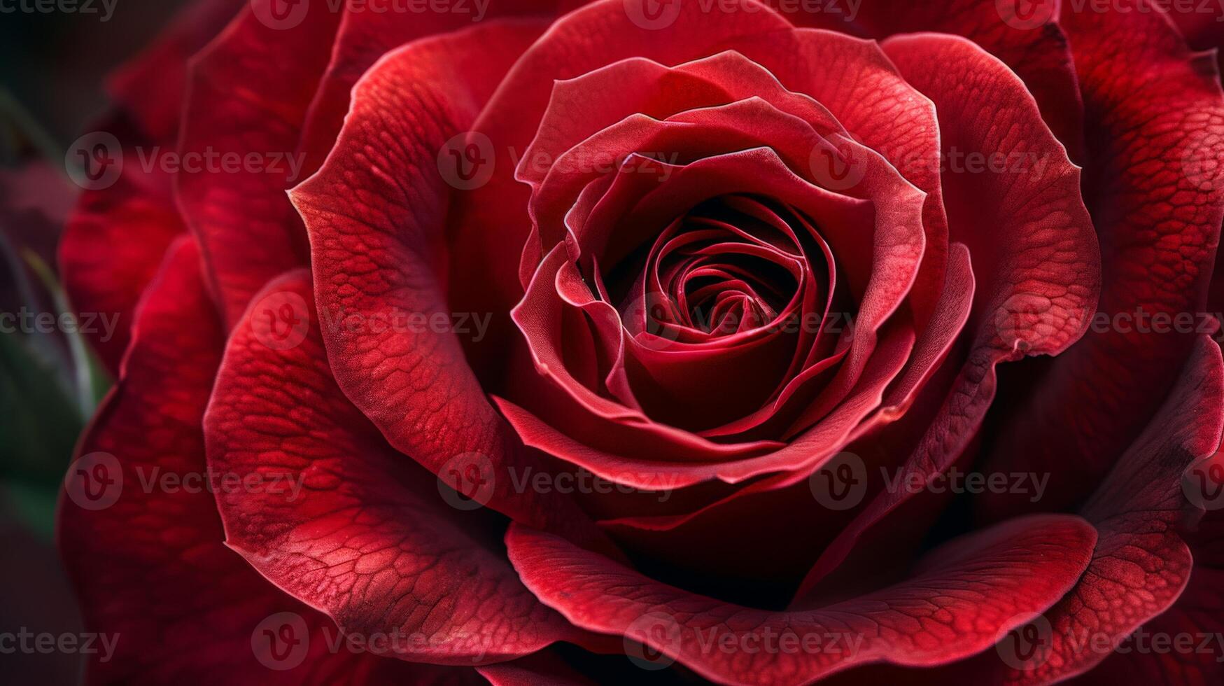 Close Up of a Red Rose Flower photo