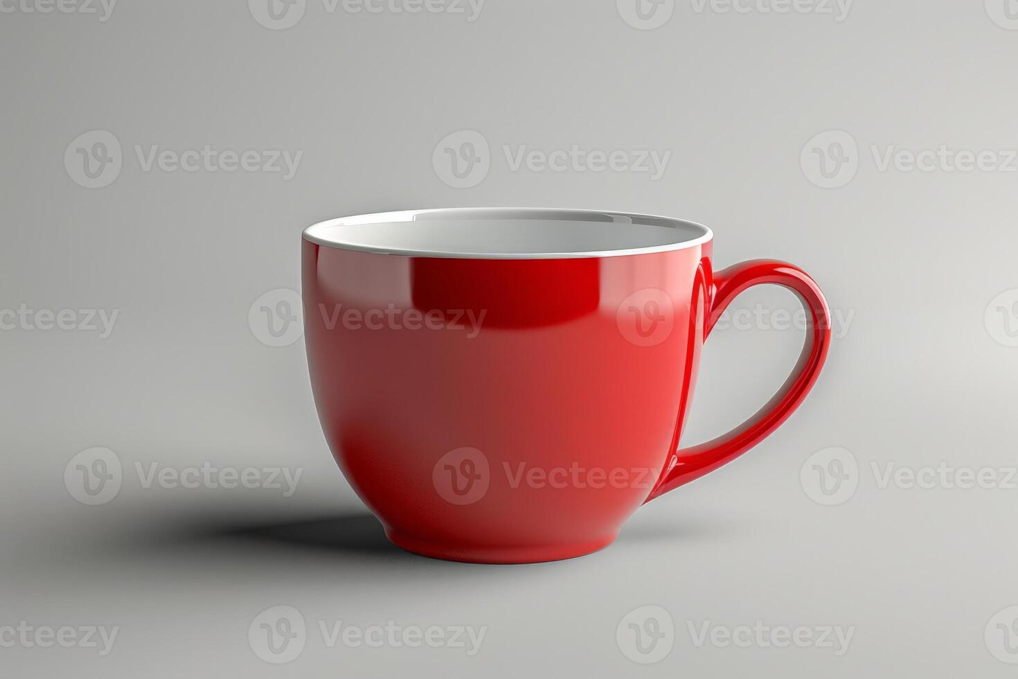Red Coffee Cup on Table photo