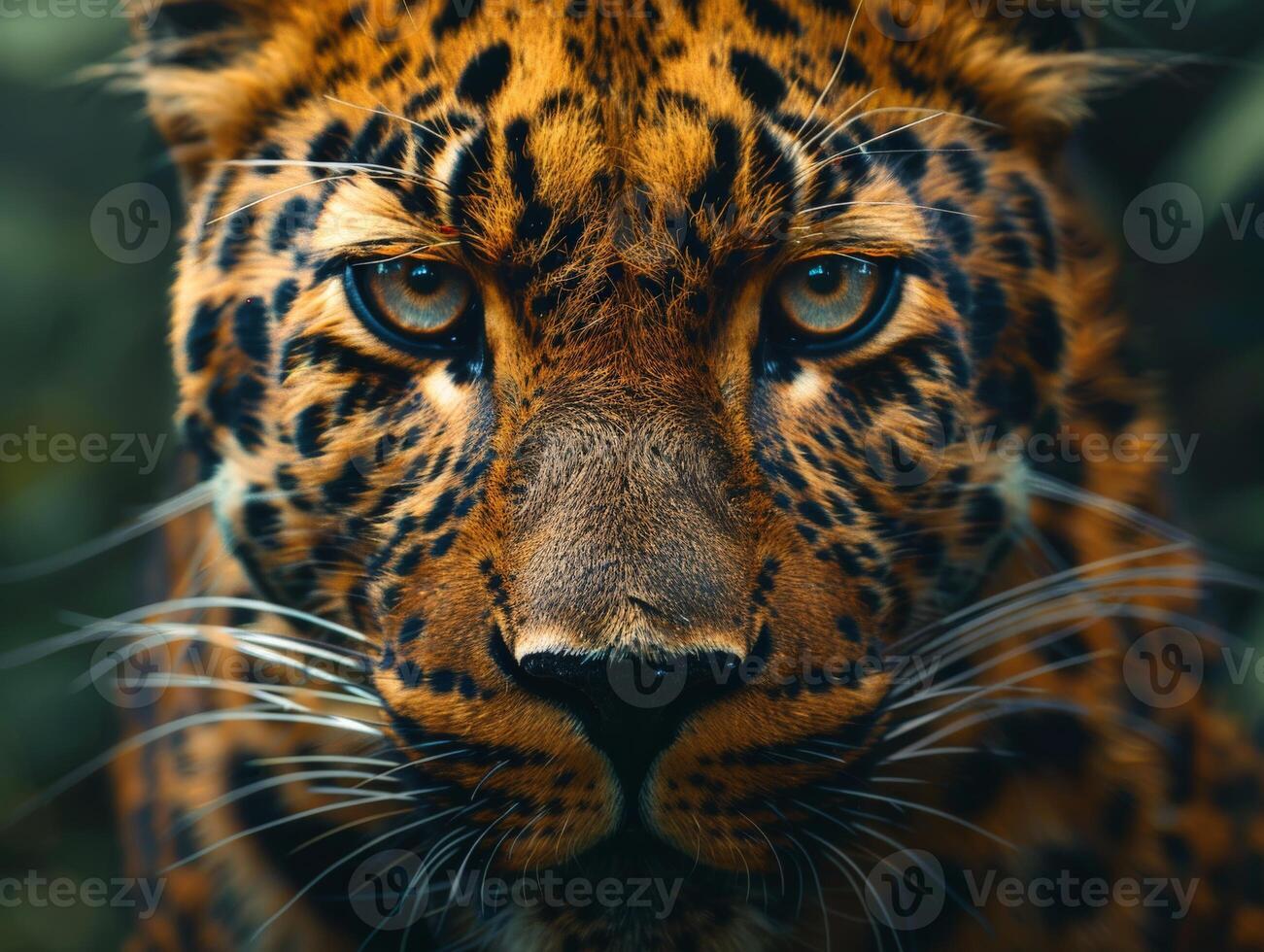 Close Up of a Leopards Face photo