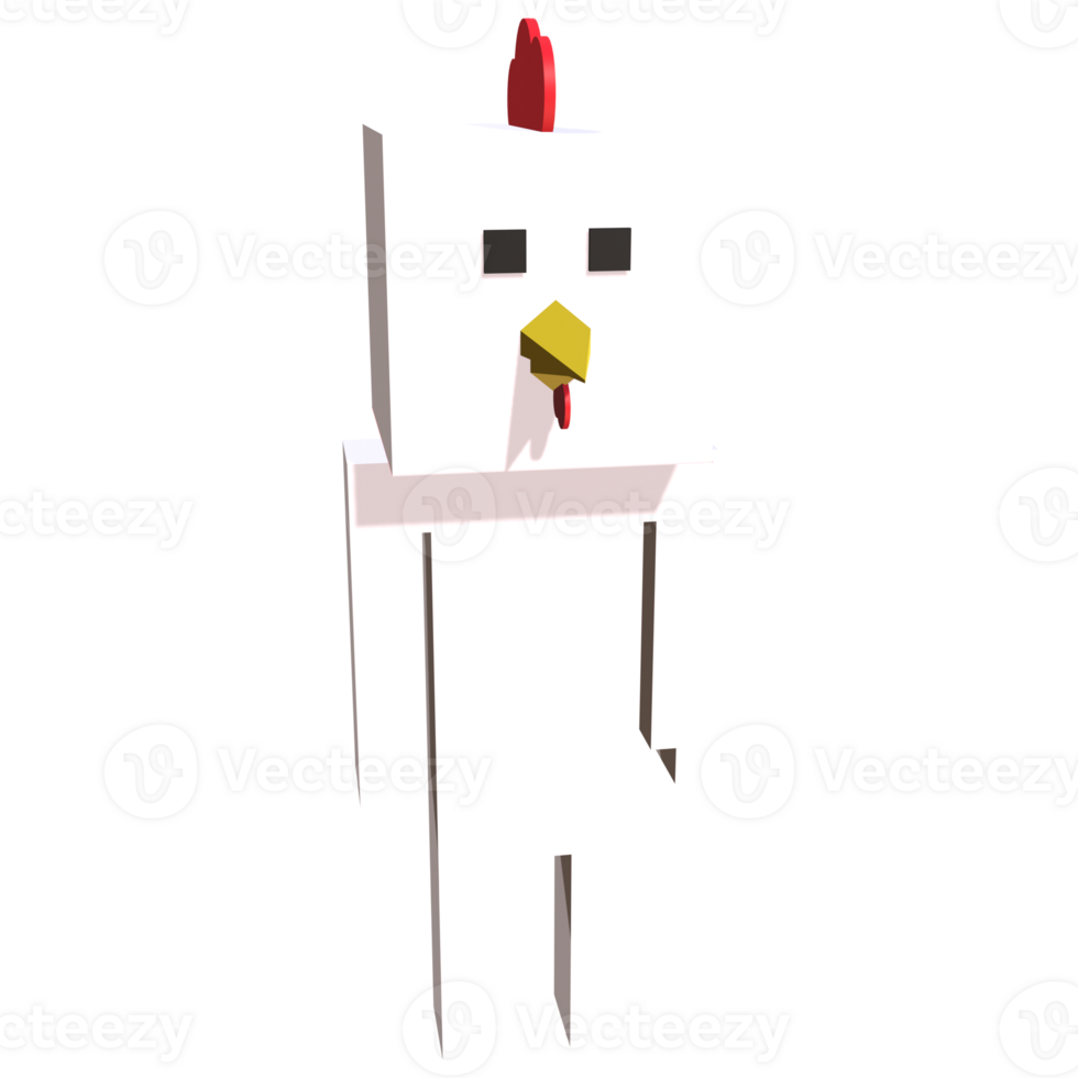3D Chicken Character png