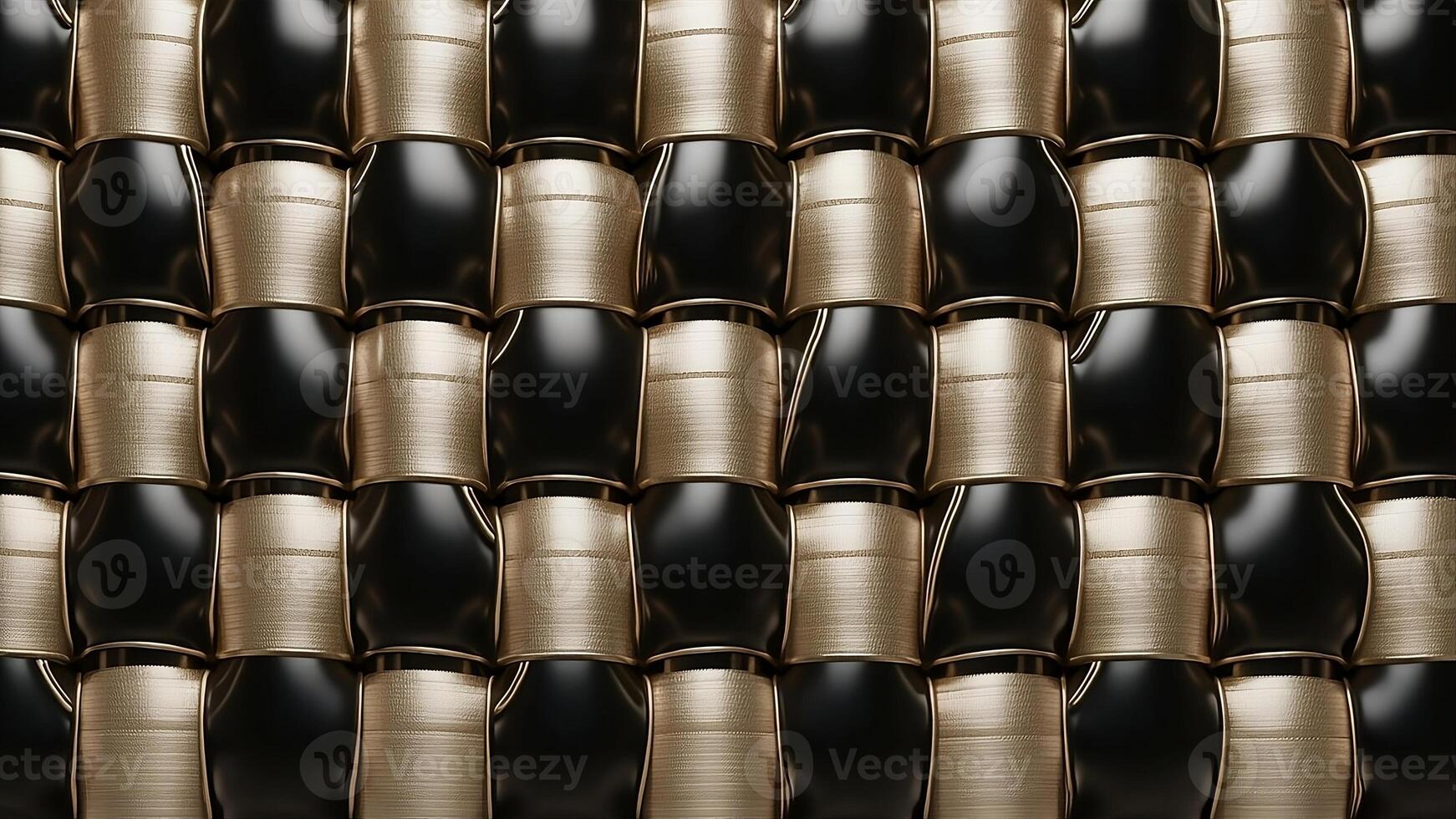Luxurious and Elegant Woven Pattern in Black and Gold photo