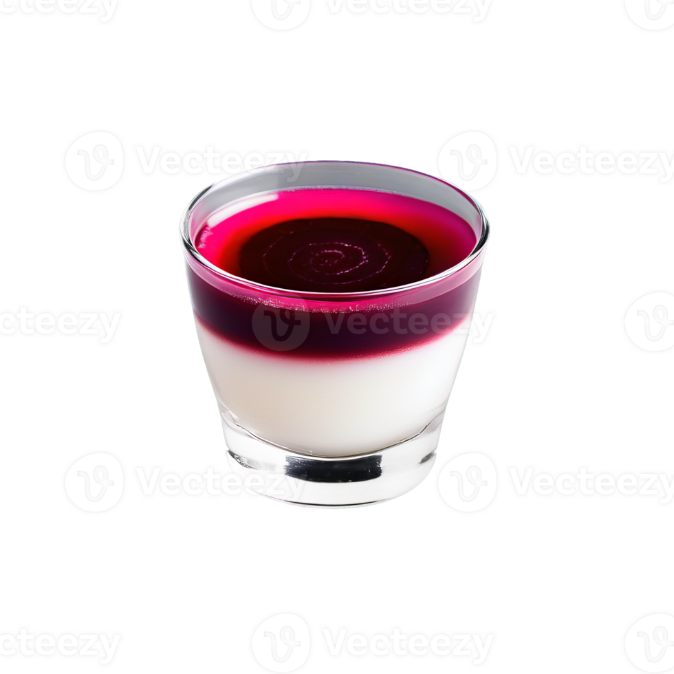 Earthy beet juice in a shot glass beet slices with concentric red and white rings png