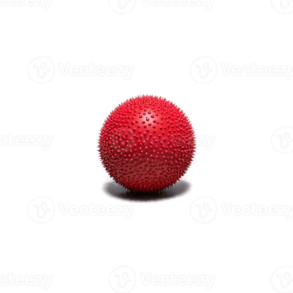 Massage Ball small red rubber ball with a spiky surface for trigger point massage casting png