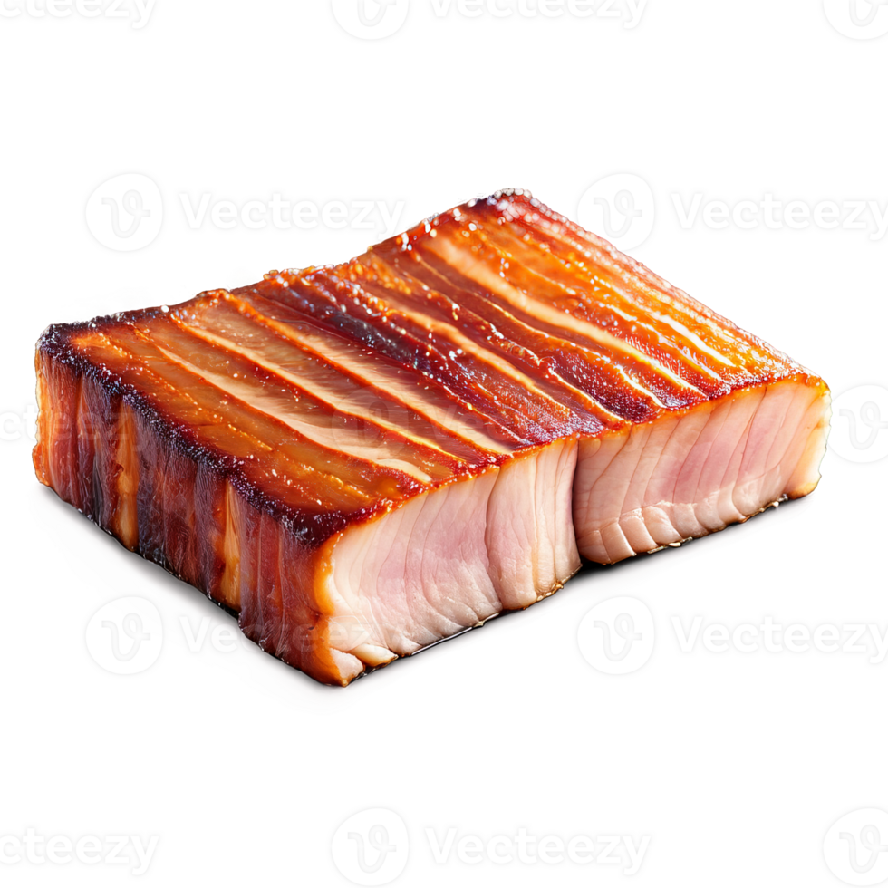 Pork belly skin on crispy and golden captured with a macro lens Food and culinary png
