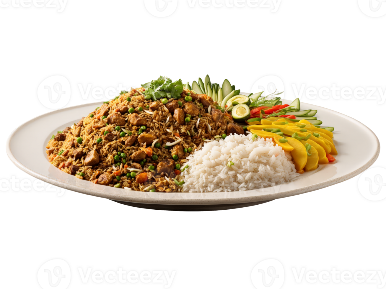 Nasi padang with rice various dishes and vegetables png