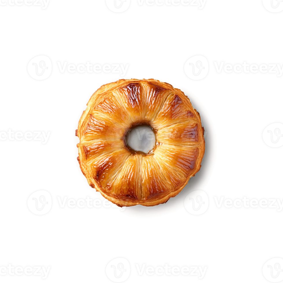 Kouign amann with buttery layers and caramelized sugar in cross section Food and culinary concept png