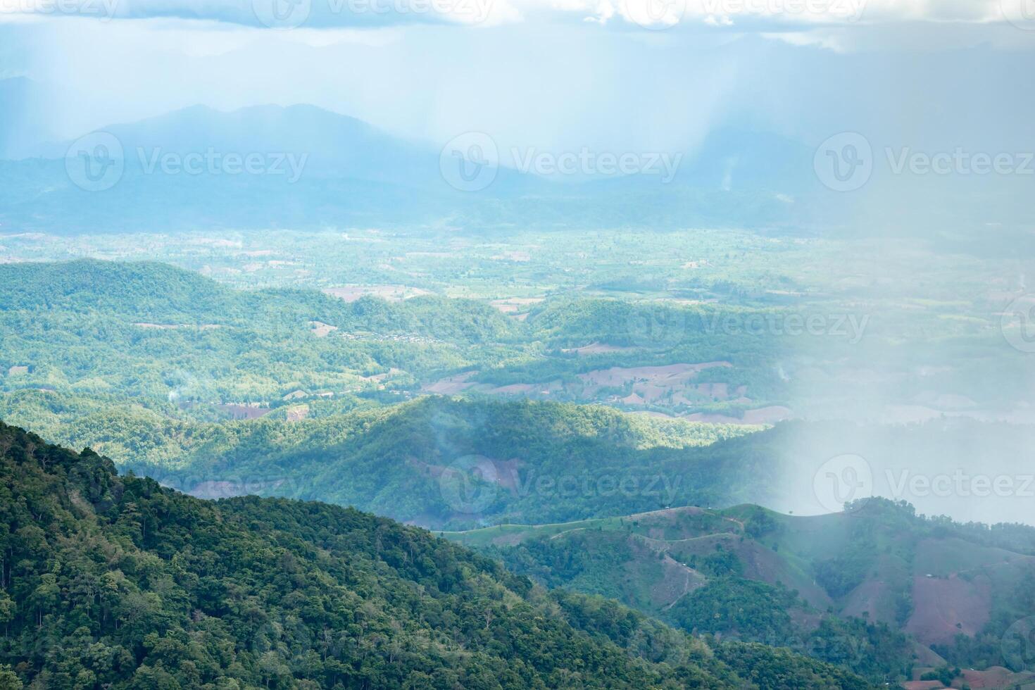 Nature Background lead to the Conceptual of Thai Idiom, Thai people use the fact that the rain does not fall thoroughly to speak metaphorically Life is not always fair. photo