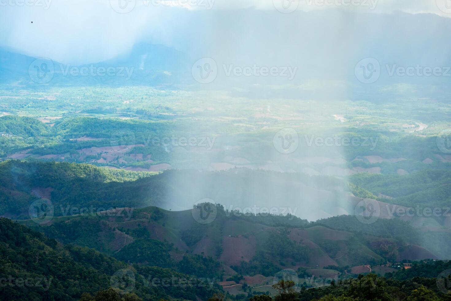 Nature Background lead to the Conceptual of Thai Idiom, Thai people use the fact that the rain does not fall thoroughly to speak metaphorically Life is not always fair. photo