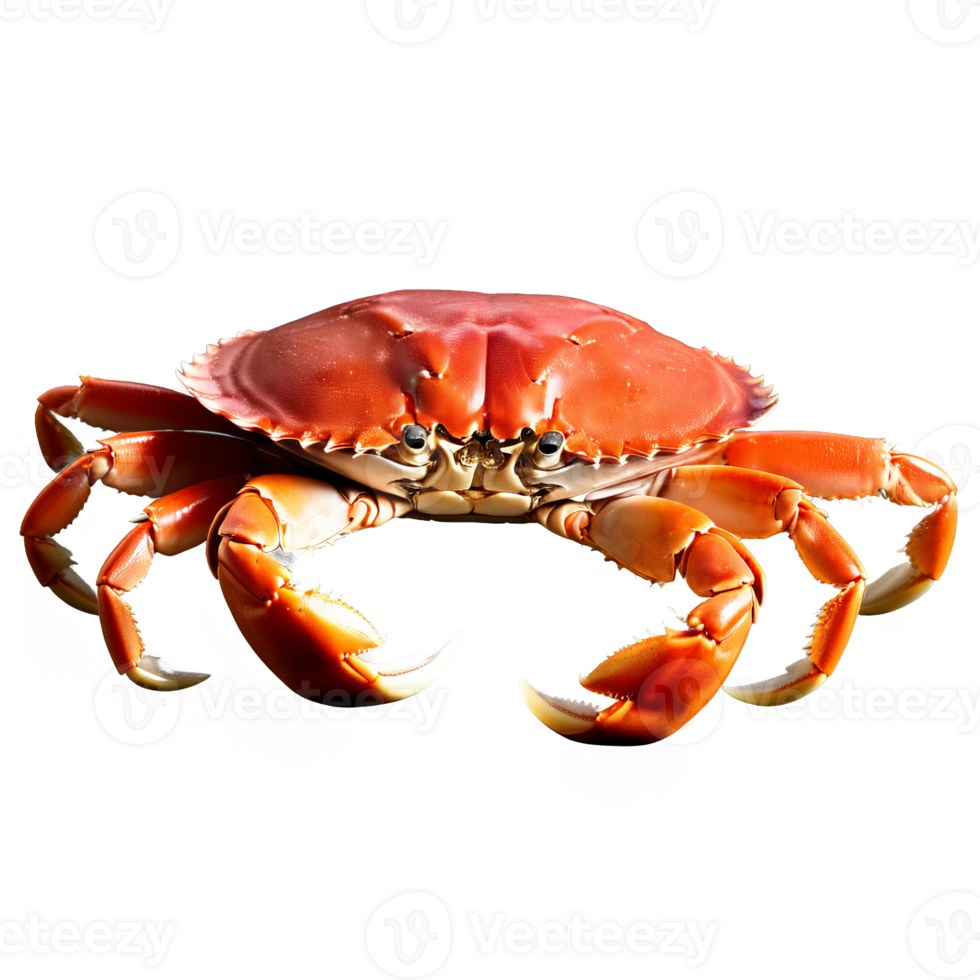 Raw dungeness crab whole reddish brown shell photographed at a slight angle Food and culinary png