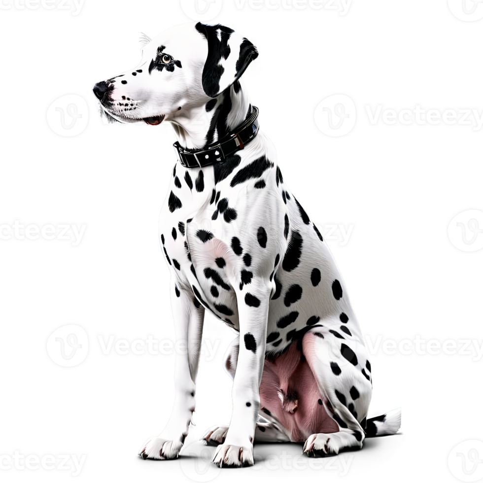 Silhouette of Dalmatian Dog isolated on transparent background png