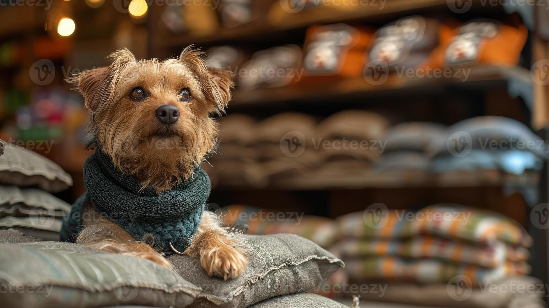 The super cute dog, Hea, is funny, dressed up and wearing glasses. photo