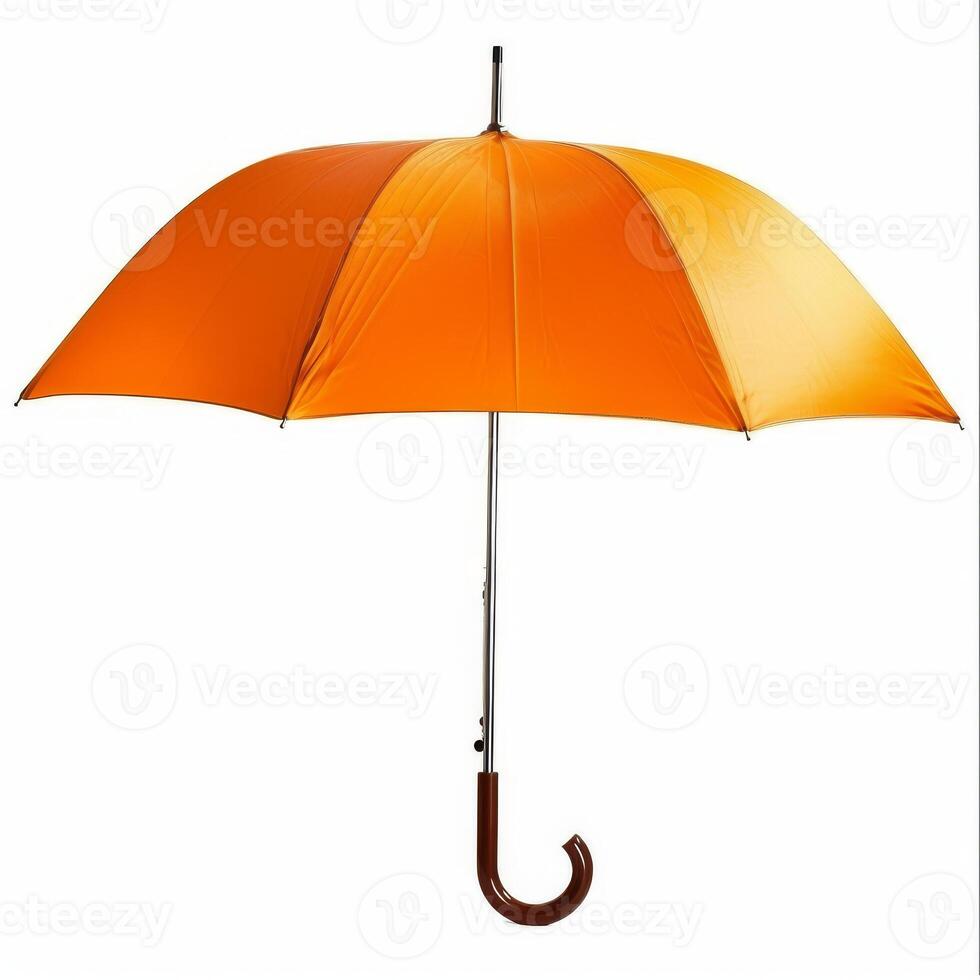 Umbrella or parasol with handle isolated on white background, 3D rendering photo
