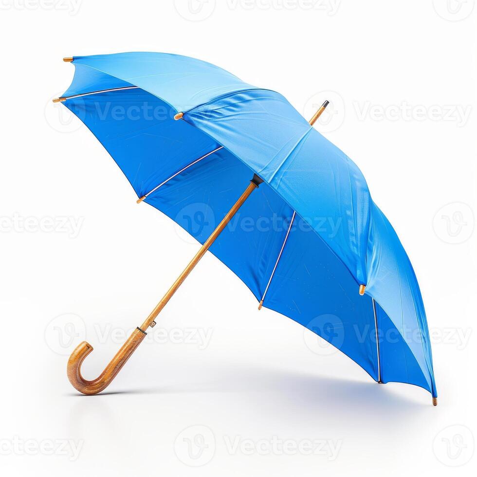 Umbrella or parasol with handle isolated on white background, 3D rendering photo
