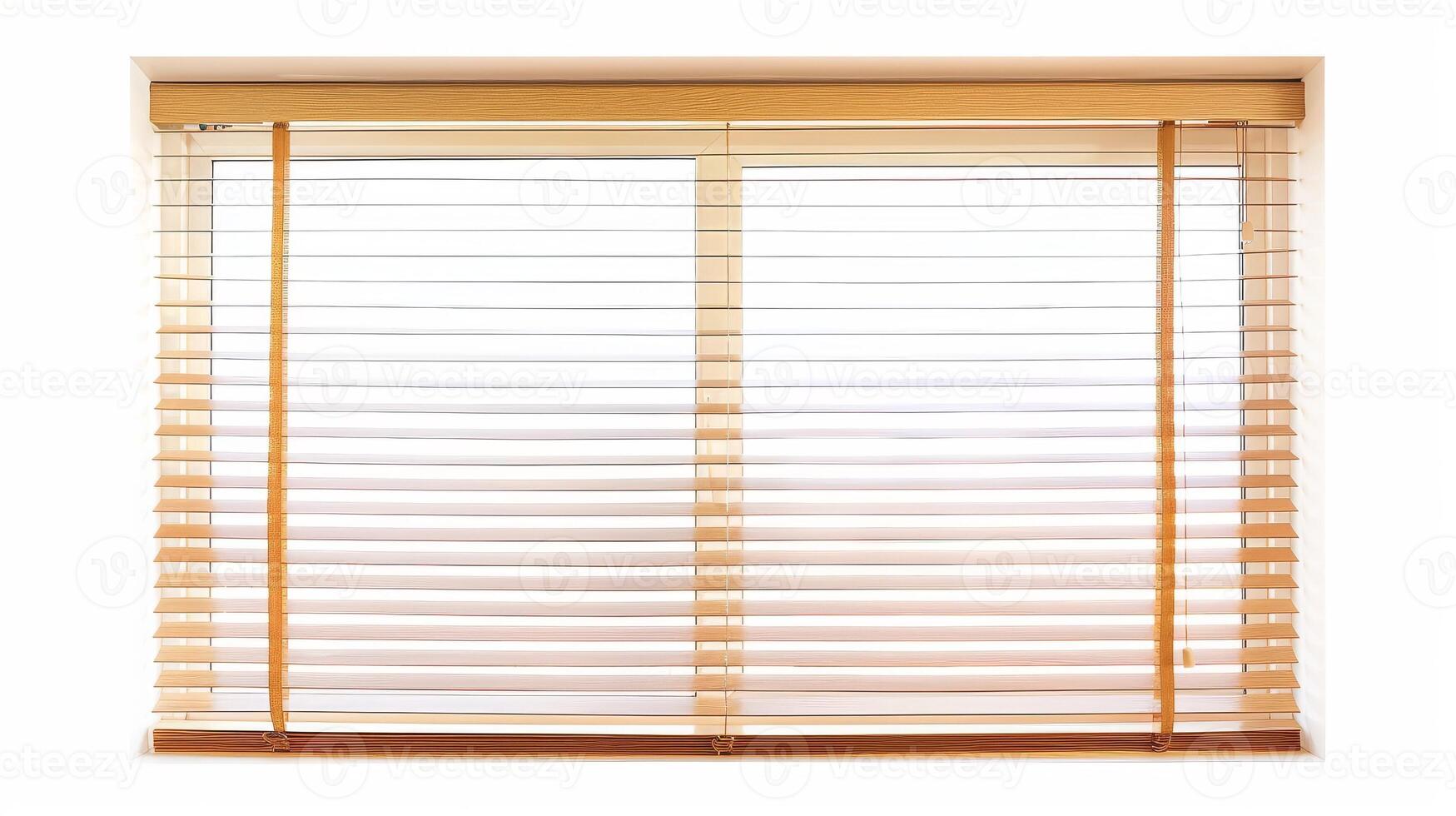 Modern window with brown blinds, closed style photo