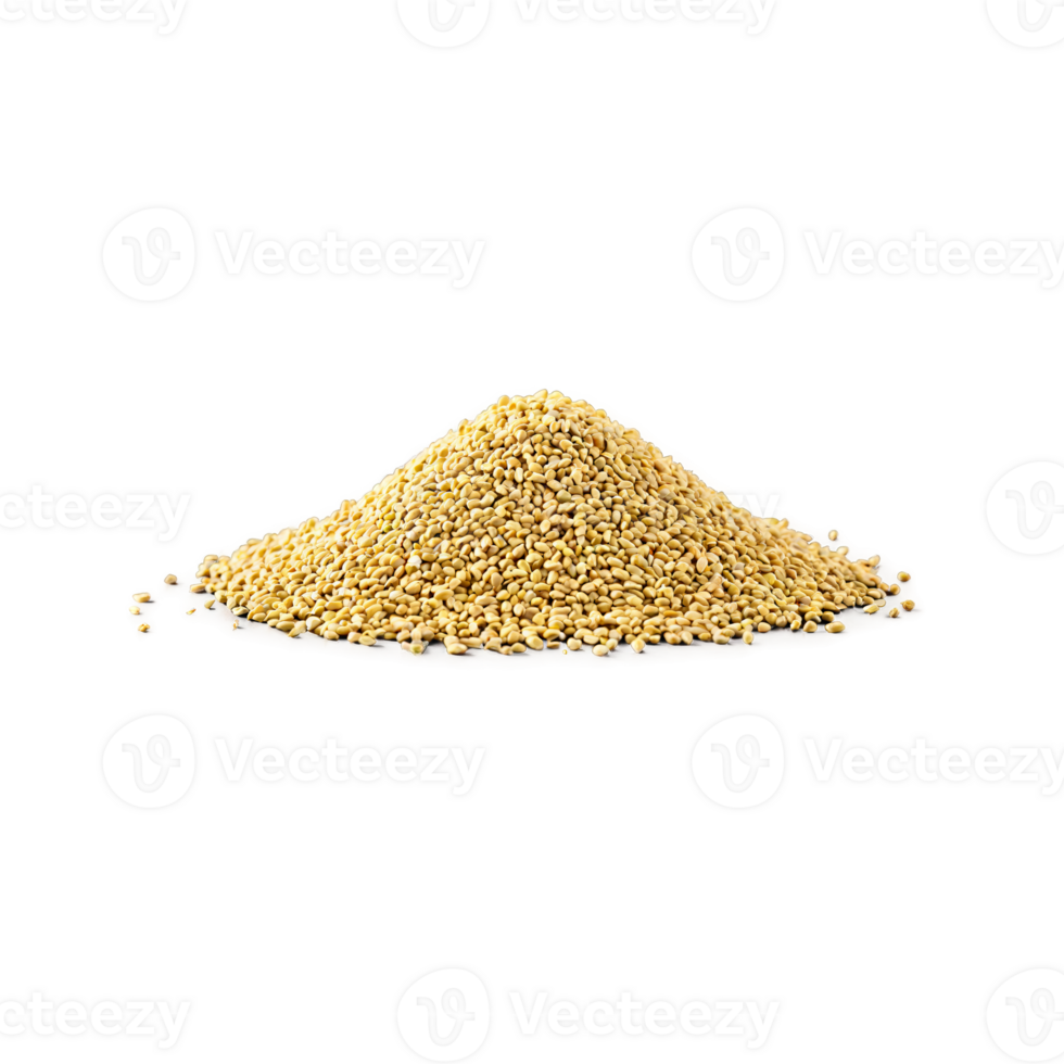 Whole fenugreek seeds pale yellow color rectangular shape smooth surface Food and culinary concept png