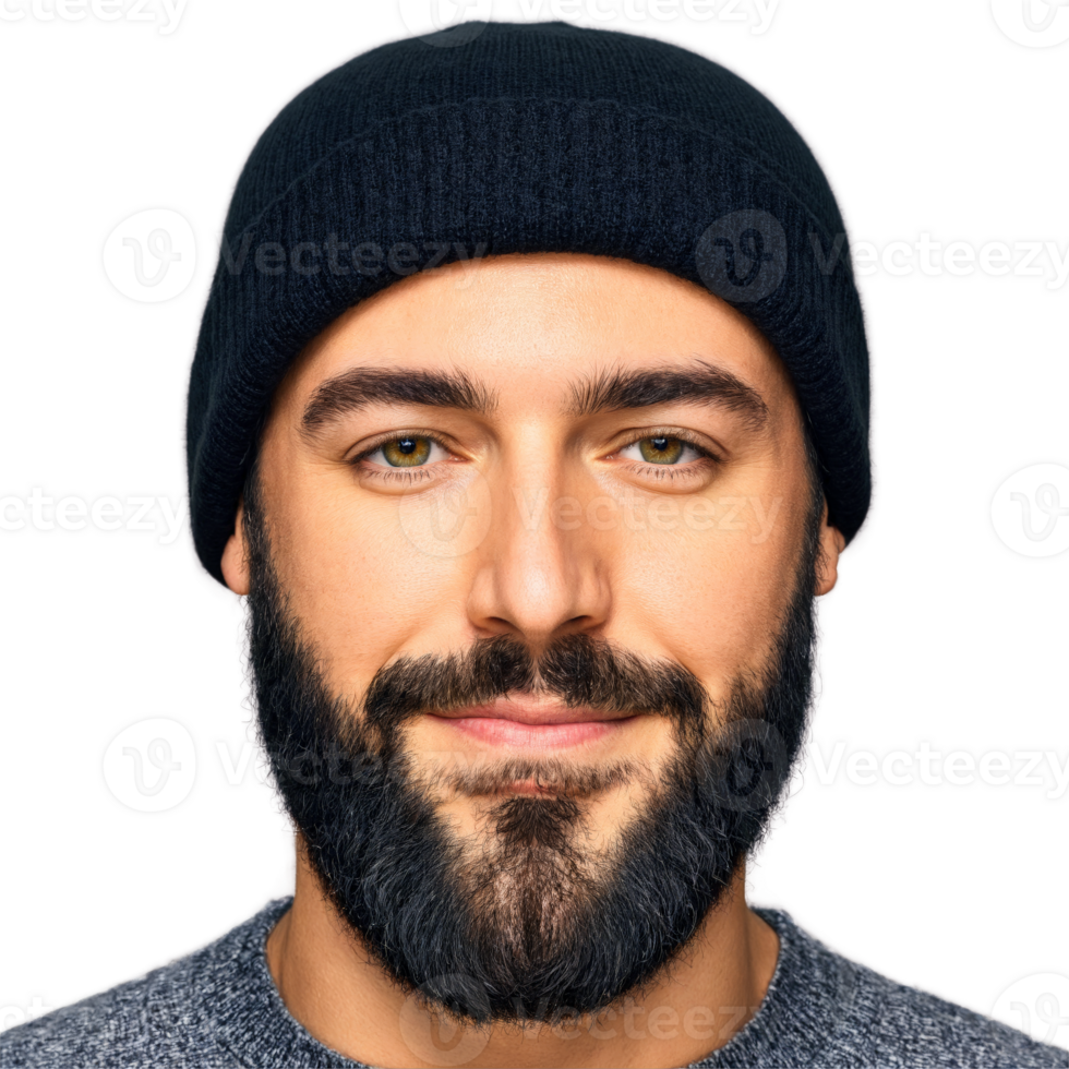 Daniel a friendly looking man with a beard and a beanie smiling warmly png