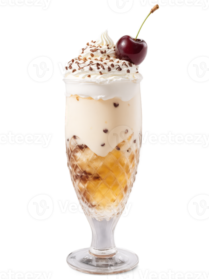 Bundaberg Soft Drinks Float Tall glass with ice cream and the iconic Australian craft sod png