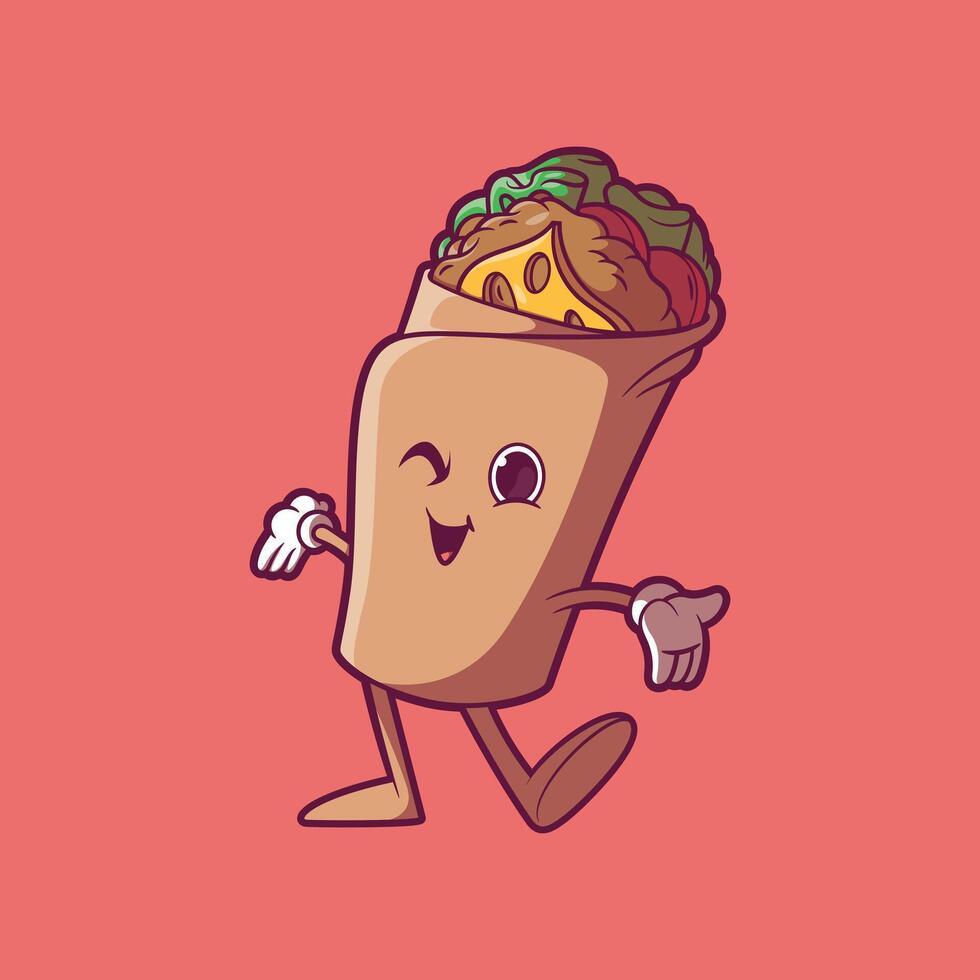 Happy Wrap character in a cool pose vector