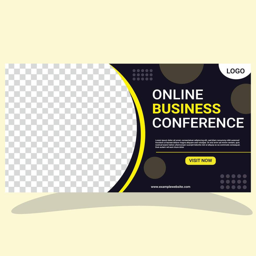 Creative Business Conference Banner Design Template vector