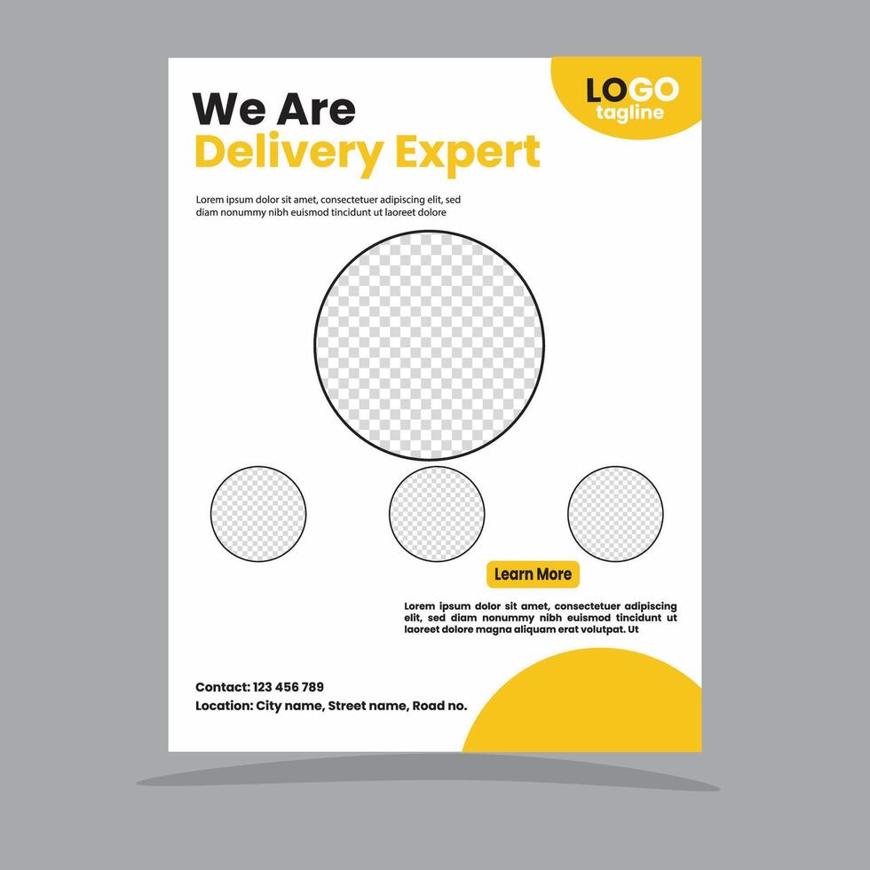 A4 size Food flyer Design template vector