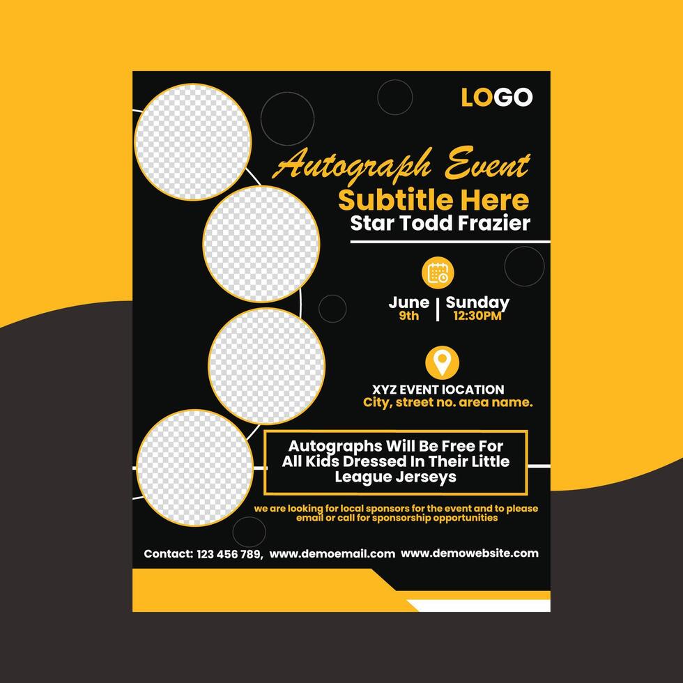 Creative A4 size single sided Flyer design template vector