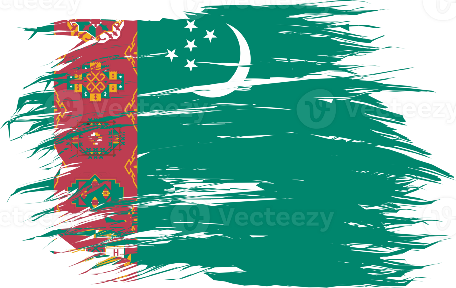 TURKEMNISTAN FLAG ABSTRACT SHAPE png