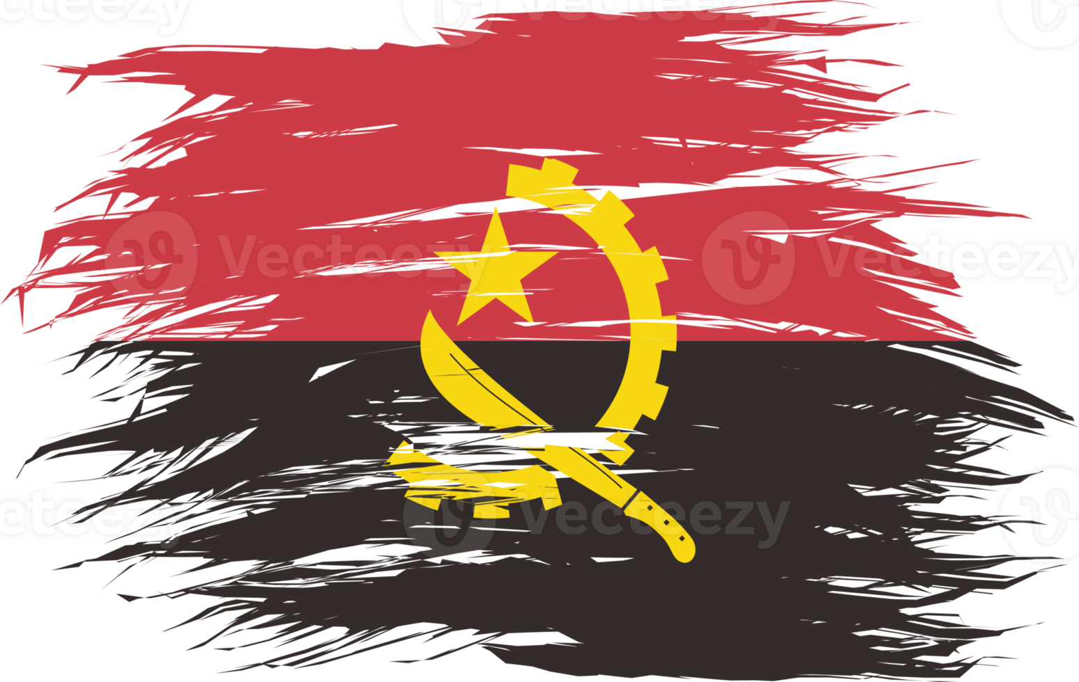 ANGOLA FLAG ABSTRACT SHAPE png
