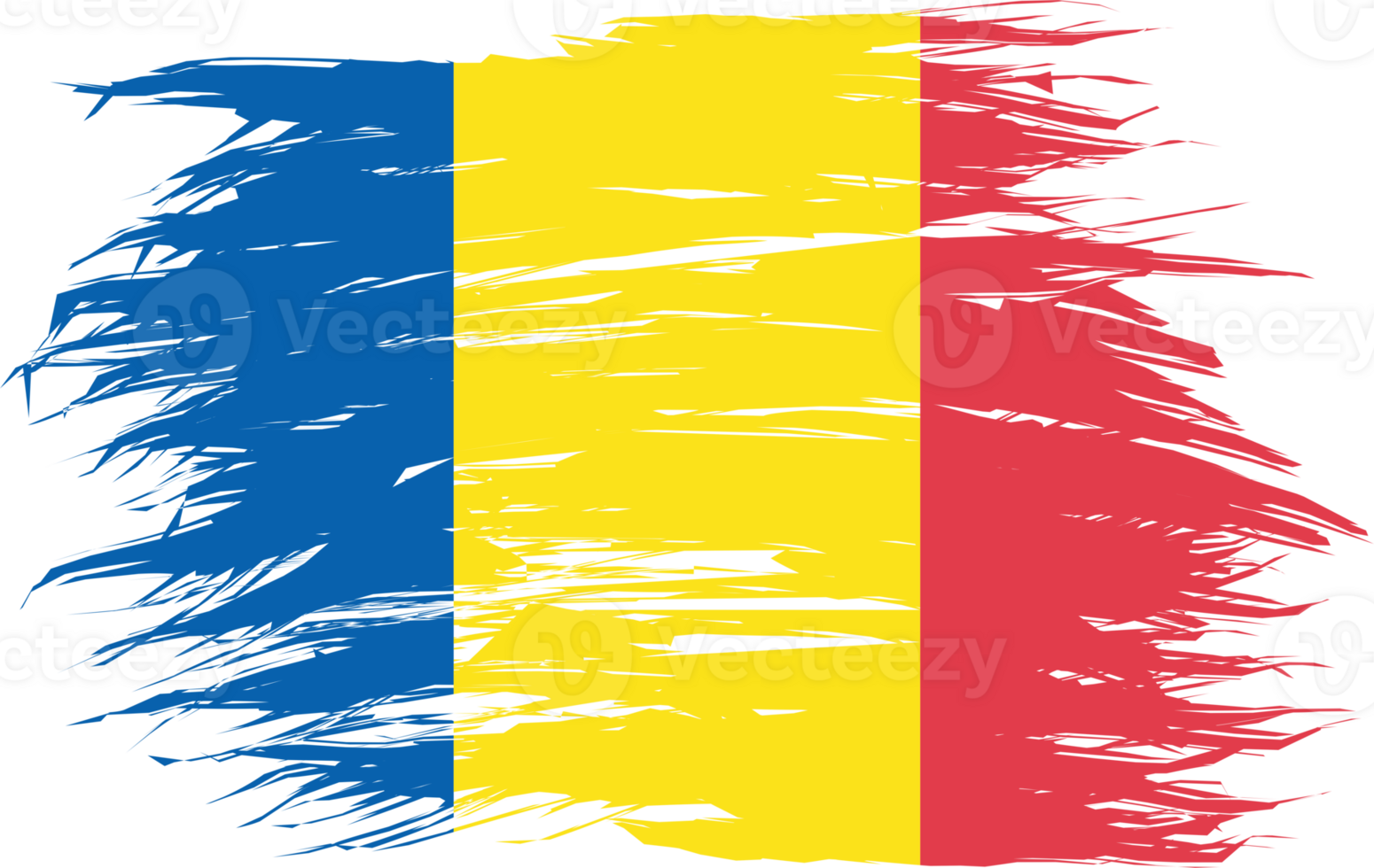 ROMANIA FLAG ABSTRACT SHAPE png