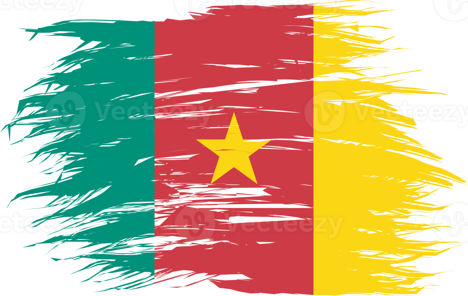 CAMEROON FLAG ABSTRACT SHAPE png