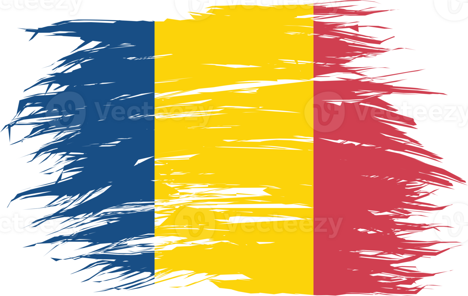 CHAD FLAG ABSTRACT SHAPE png