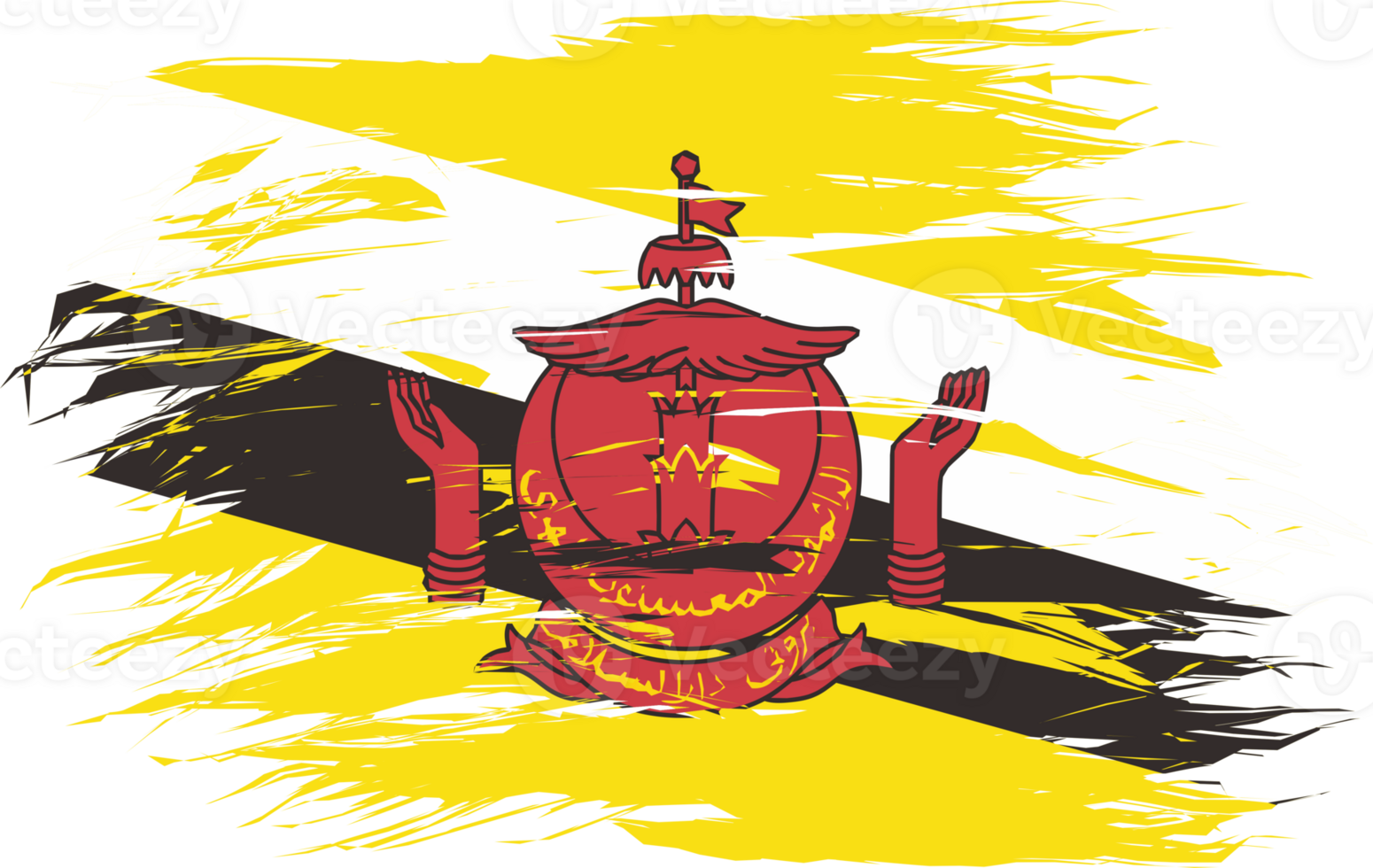 BRUNEI FLAG ABSTRACT SHAPE png
