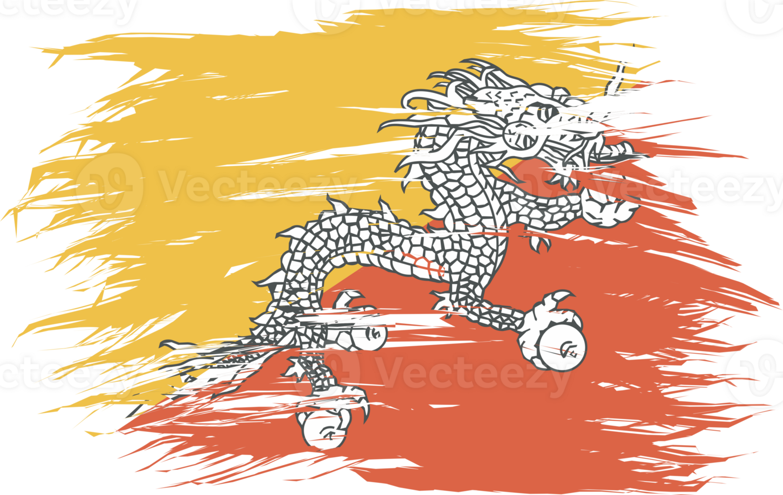 BHUTAN FLAG ABSTRACT SHAPE png