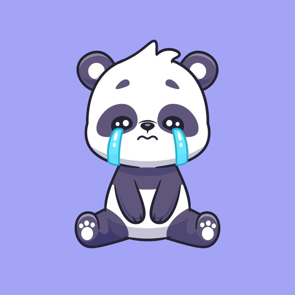 Cute Panda Crying Cartoon 47844717 Vector Art at Vecteezy
