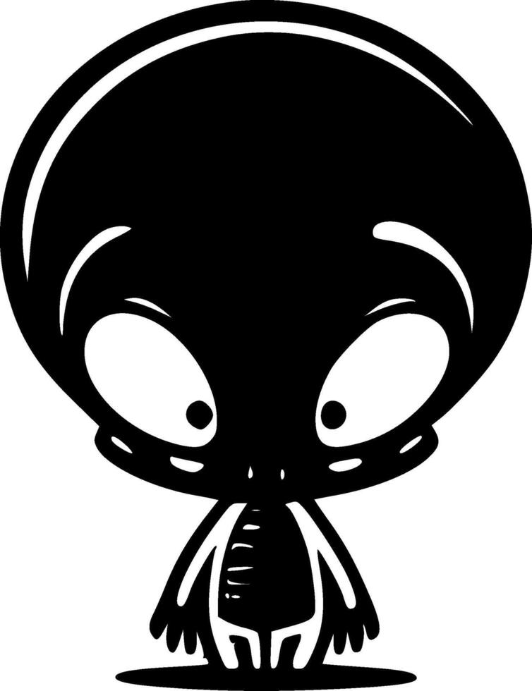 Alien - Minimalist and Flat Logo - illustration vector