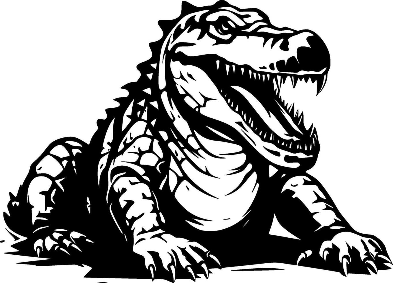 Alligator - Minimalist and Flat Logo - illustration vector