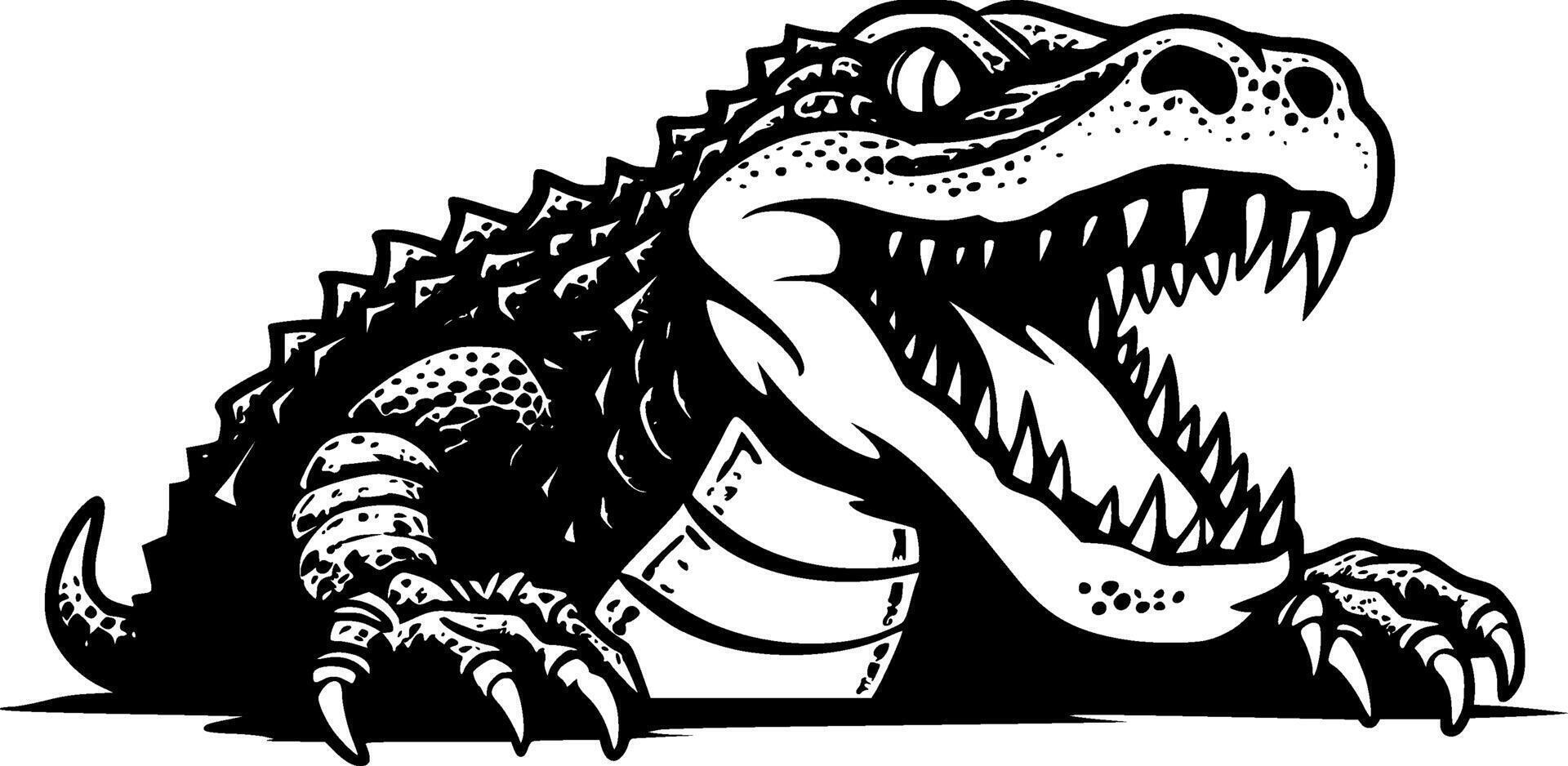 Alligator - Minimalist and Flat Logo - illustration vector