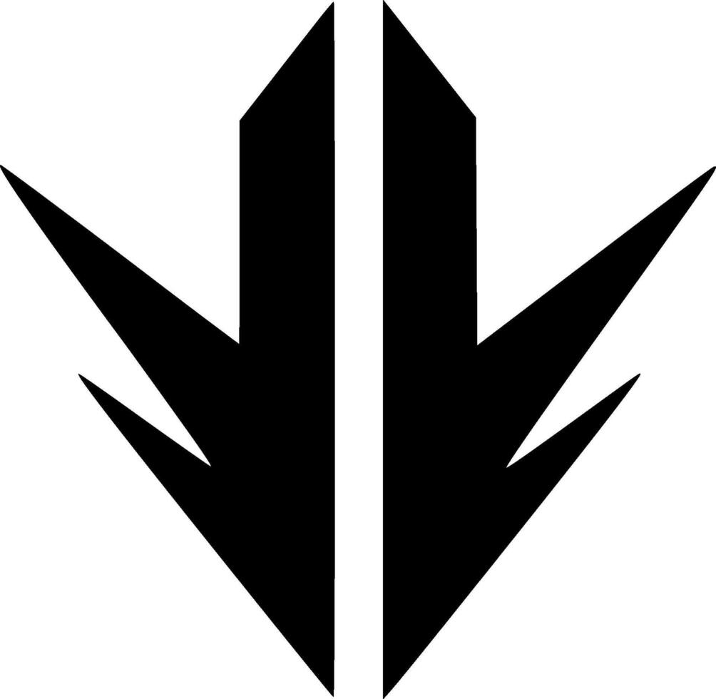 Arrow, Black and White illustration vector