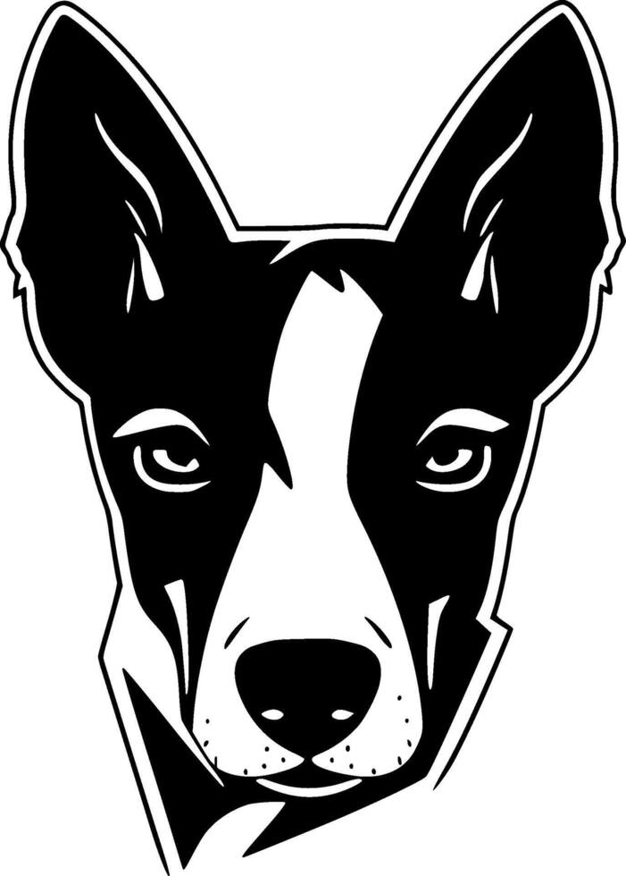 Basenji, Minimalist and Simple Silhouette - illustration vector
